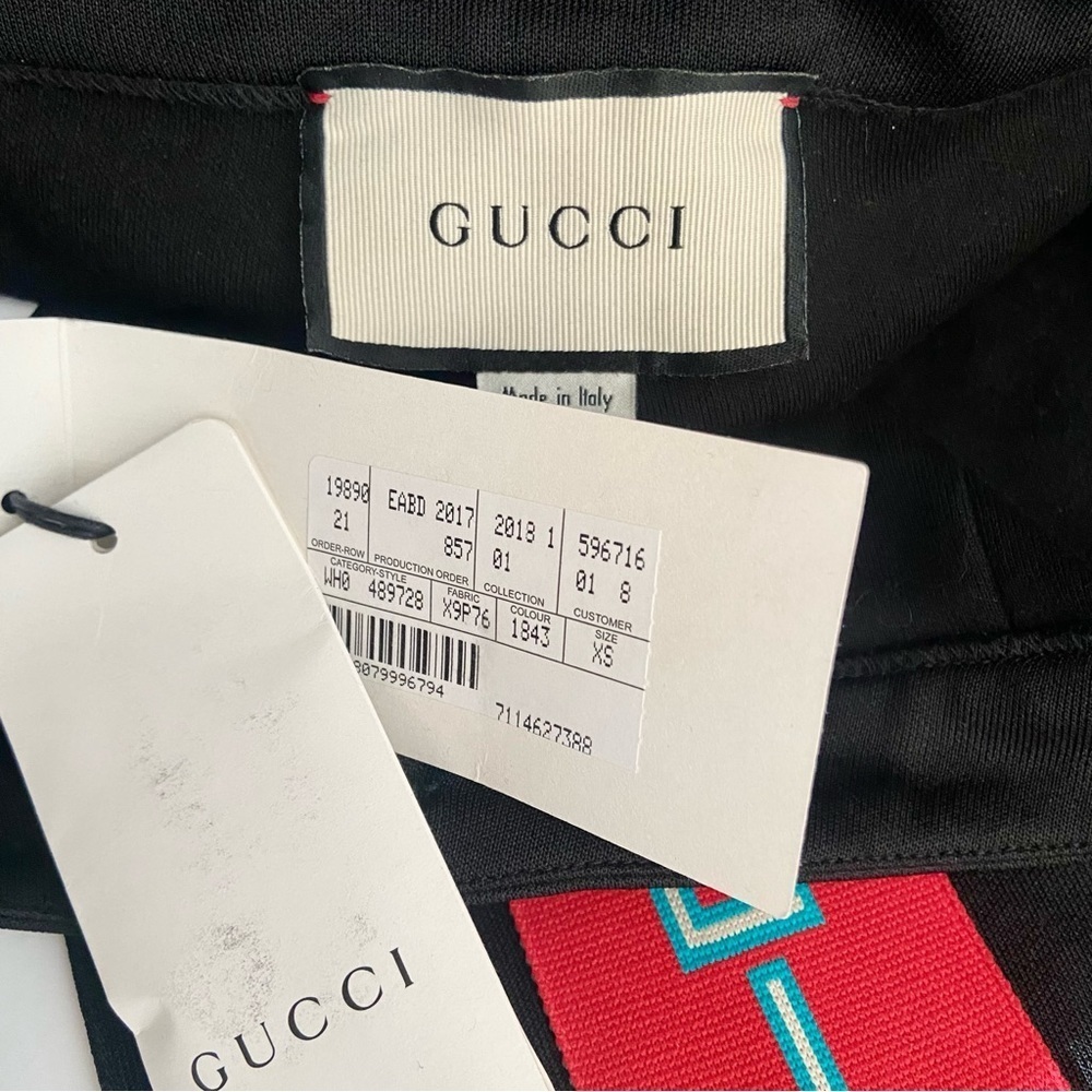 GUCCI Technical Jersey Stirrup Leggings w/ Logo - Picture 2 of 12